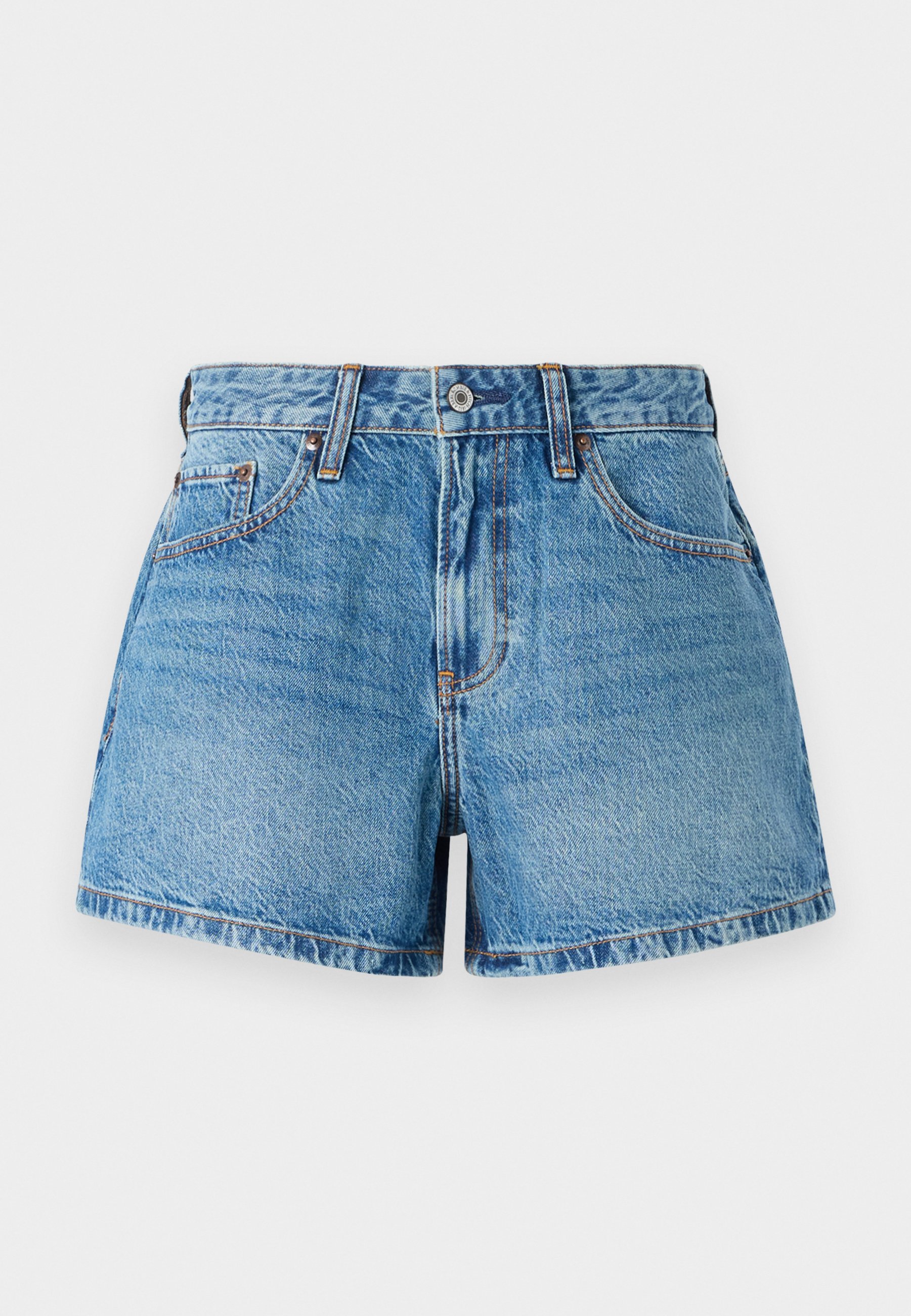 Abercrombie & Fitch Curve Love Low Rise Baggy Short - Denim shorts