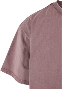 Lühikeste varrukatega, ümmarguse kaelusega T-särk tuhast mauve värvuses. Valmistatud pehmest puuvillast, lõdva lõikega ja kangal on õrn tekstuur.