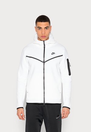 HOODIE - Felpa con zip - white/black