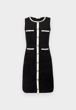 ROBE COURTE FINITIONS COL EMMANCHURE - Džemperkleita - noir