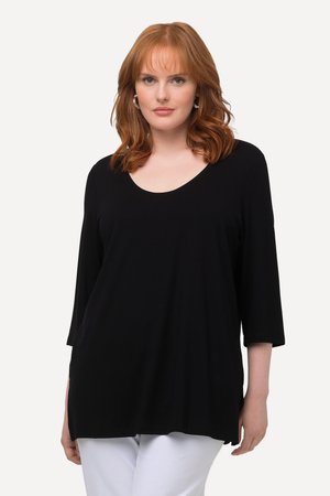 Ulla Popken, TIEFER RUNDHALSAUSSCHNITT  - Maglietta a manica lunga - black