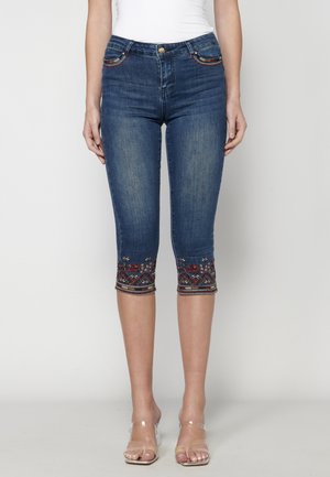 Koroshi PIRATE - Denim shorts - azul osc dark blue