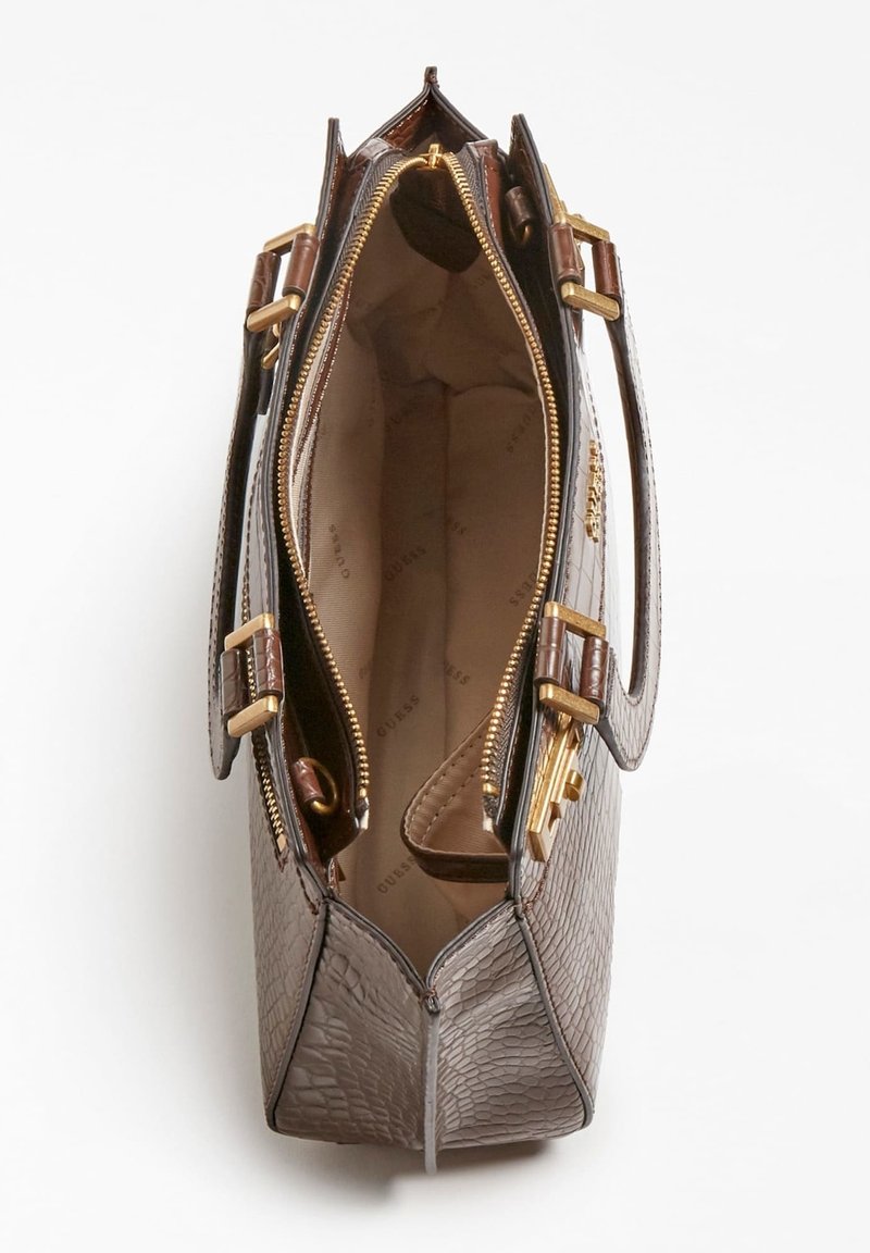 Guess SAC A MAIN KATEY IMPRIME CROCO Handbag marron/brown