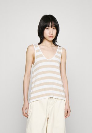 ONLY ONLNEWLIRA V NECK - Débardeur - irish cream cloud dancer