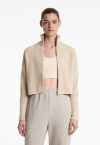 OYSHO CROPPED  HIGH COLLAR  - Kofta - stone