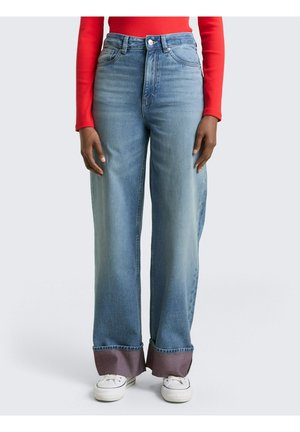 LINOU WIDE MIT TURN-UP - Jeans Relaxed Fit - light stone blue denim tint