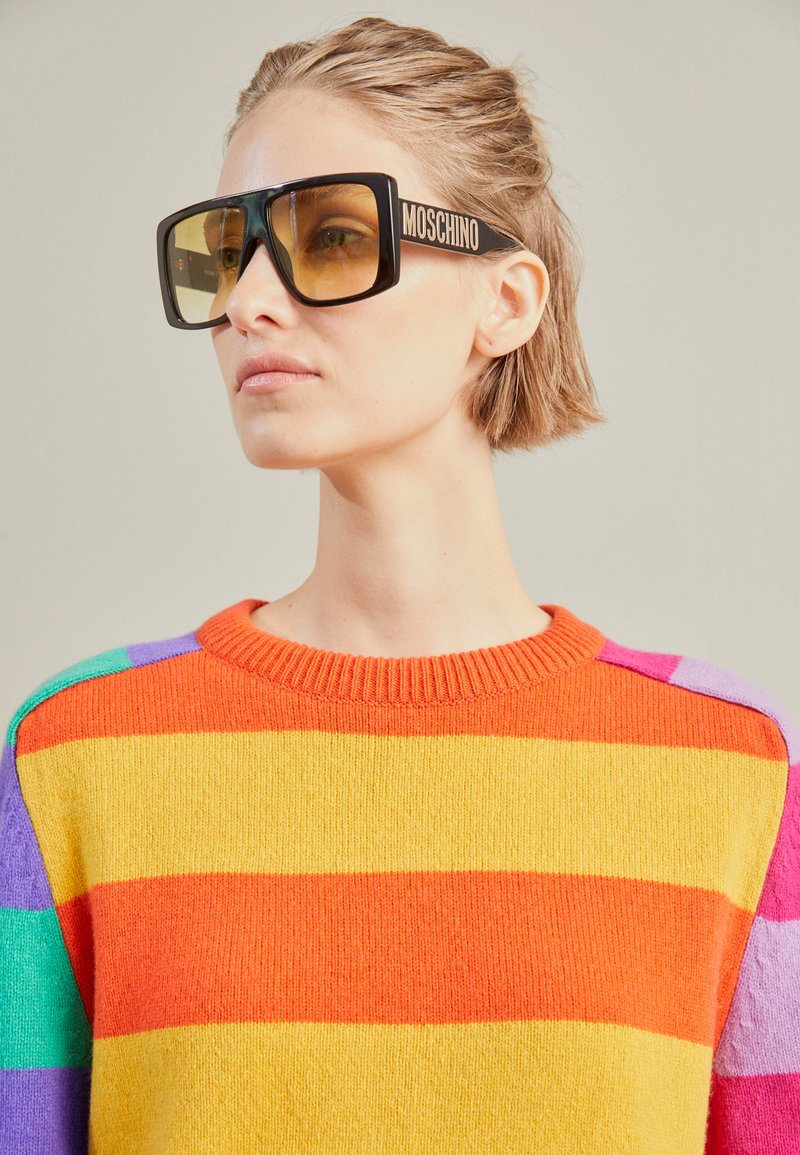 MOSCHINO COLOR BLOCK Jumper yellow/orange/purple/dark yellow