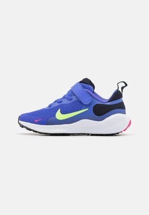 REVOLUTION 7 - Løbesko til landevejen - light ultramarine/lime blast/dark obsidian/white