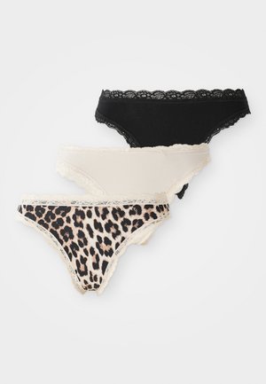 THONG LOW EMELIE 3 PACK - String - light brown