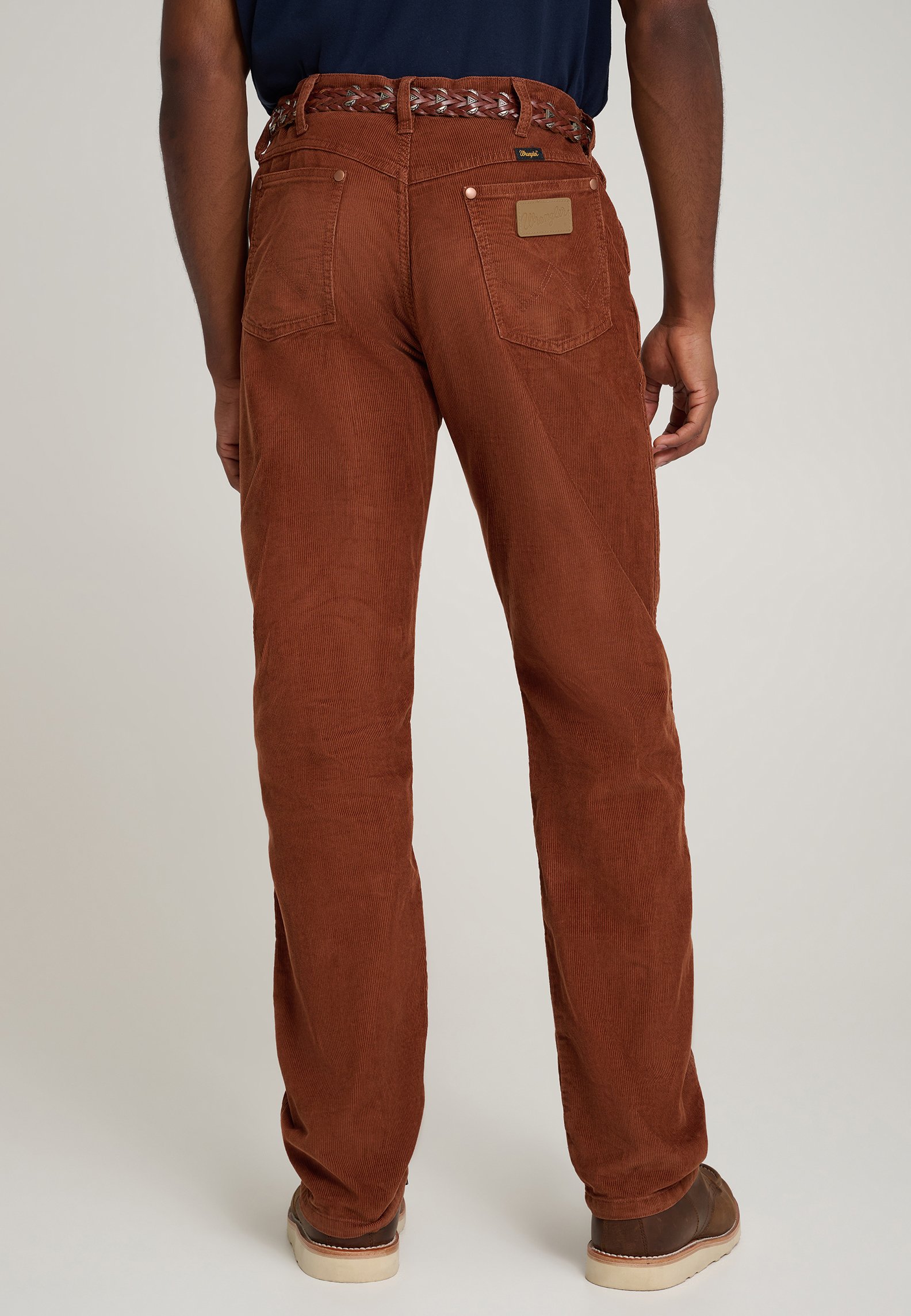 Pantaloni Jeans Wrangler Texas Stretch Uomo + Cintura In Regalo! Il Duo Perfetto In Nero O Marrone (Taglia 36W X 30L)