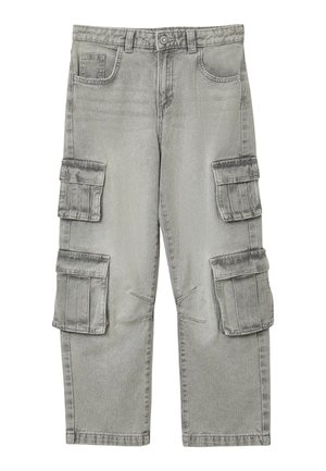 LUNGO TINTA UNITA - Jean droit - grigio denim