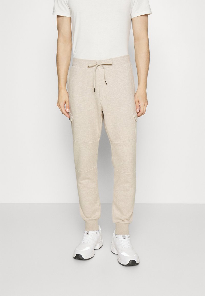 Polo Ralph Lauren DOUBLE KNIT CARGO JOGGER PANT - Spodnji deli trenirk - sand heather