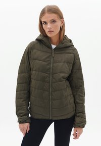 OXXO - QUILTED CROP PUFFER - Talvitakki - deep depths Pienoiskuva 1