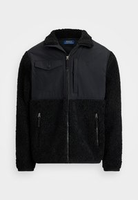 HYBRID MOCKNECK JACKET - Fleece jacket - black