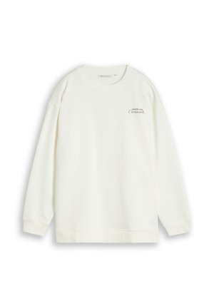 TOM TAILOR DENIM, OVERSIZED SWEATSHIRT WITH PRINT - Sweatshirt - off white