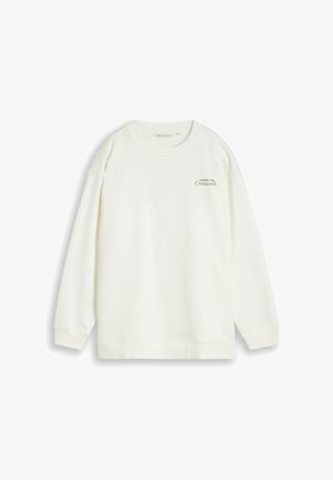TOM TAILOR DENIM, OVERSIZED SWEATSHIRT WITH PRINT - Sweatshirt - off white