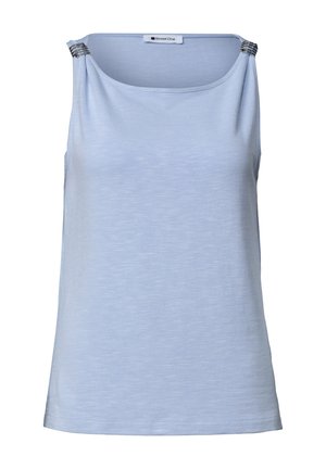 Street One, TOP MIT U-BOOT-AUSSCHNITT UND SCHULTERDETAIL - Top - cashmere blue
