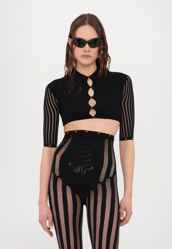 SEAMLESS HOODED BUTTON UP - Print T-shirt3