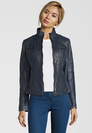 7eleven RENATE - Leather jacket - navy