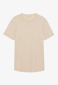 BASIC SLUB CURVED HEM - Základné tričko - beige