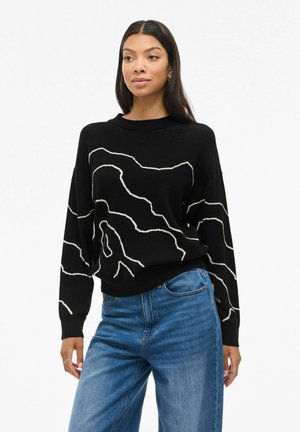 VITIF JACQUARD L/S - NOOS - Trui - black