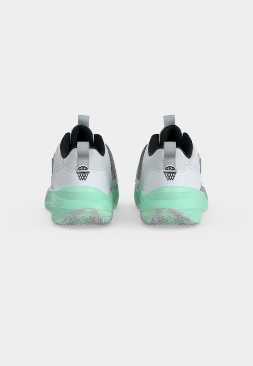 Nike TEAM HUSTLE D 12 GS UNISEX - Zapatillas de baloncesto - white/black/mint foam/metalilc silver-coloured/pure platinum-coloured — photo 4
