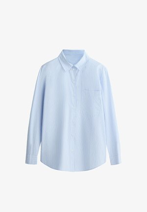 OYSHO, LONG-SLEEVED SHIRT - Bluza s gumbima - blue