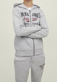 Jack & Jones Junior Felpa con zip - grey