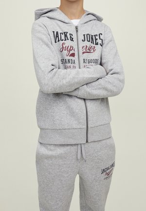 Jack & Jones Junior Felpa con zip - grey
