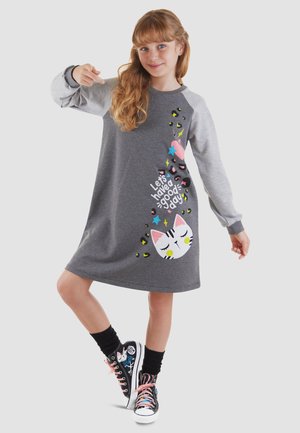 Denokids, BEKLEIDUNG WILD CAT - Jerseyjurk - anthracite melange ms-s