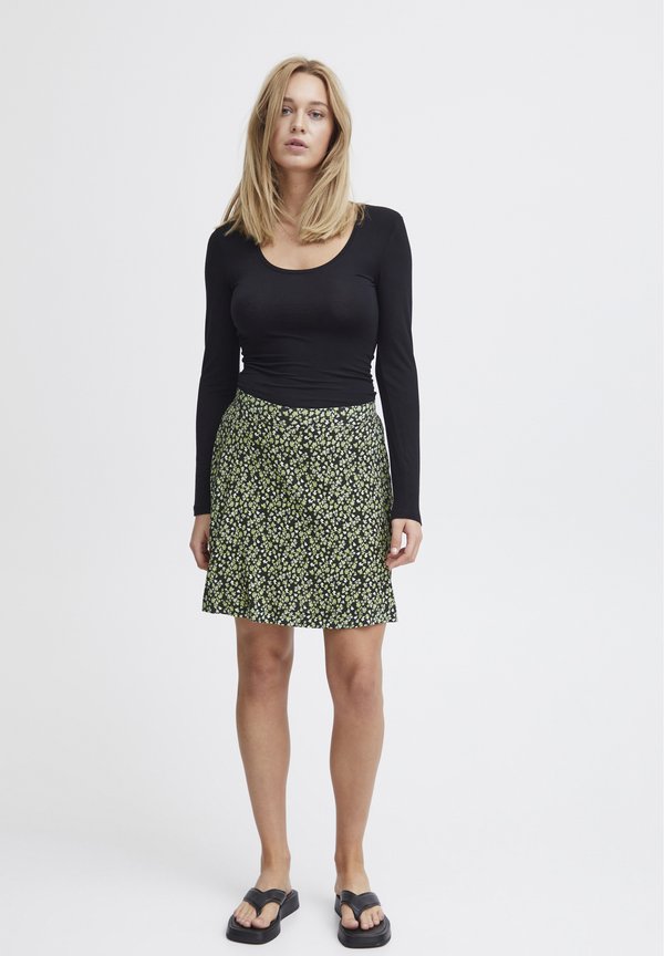 IHAYA - Mini skirt - sprucestone flower aop3