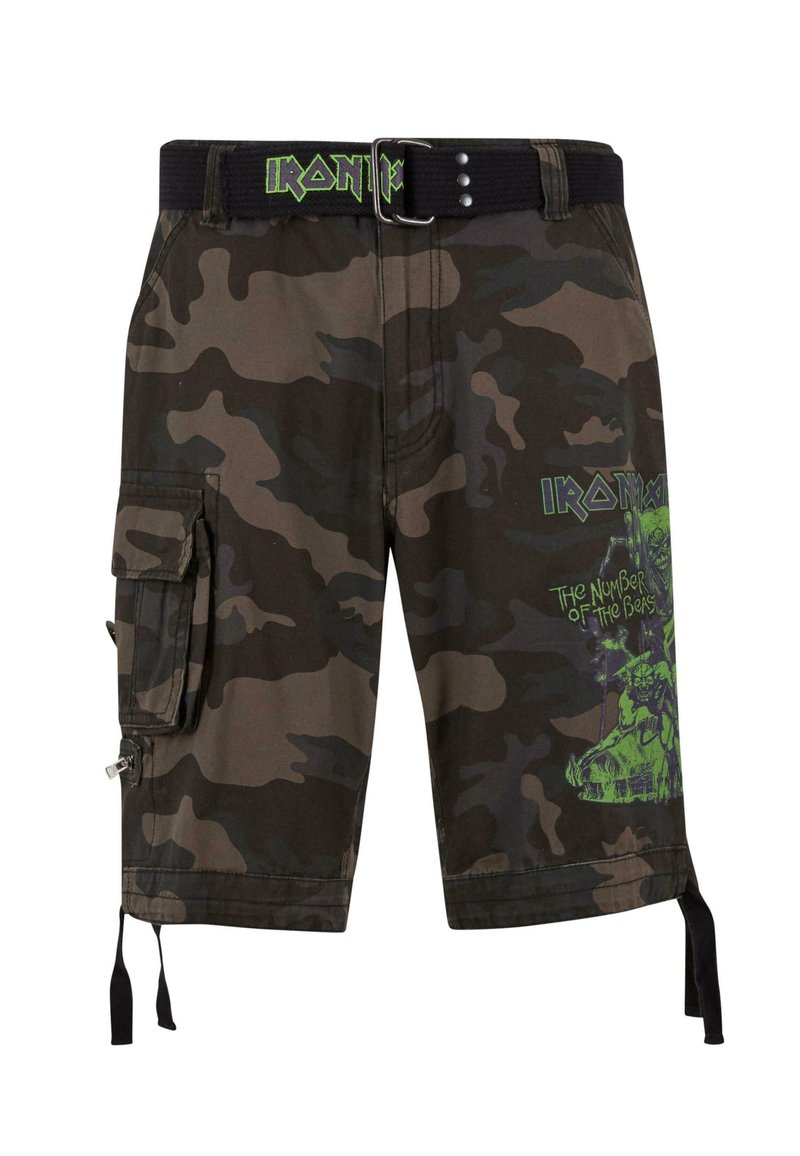 Brandit IRON MAIDEN - Short - darkcamo/marron clair - ZALANDO.FR