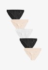 PACK OF 5 - Slip - black white nude