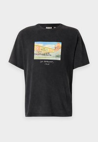 ONSDEVIN WASHED TEE - T-shirt imprimé - black
