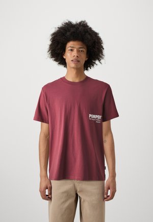 Pompeii BOXY TEE - Triko s potiskem - wine
