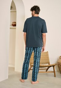 Next REGULAR FIT - SCION FLORAL SHORT SLEEVE SET - Set lenjerie de noapte - navy blue