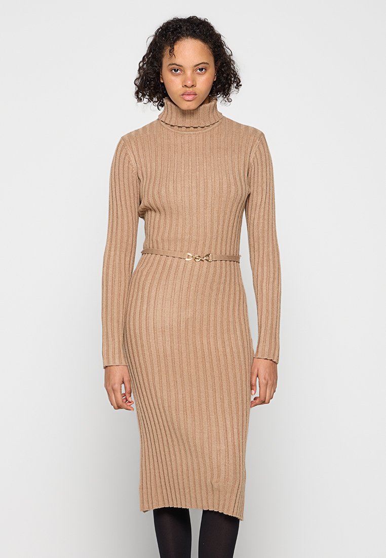 Apart Gebreide jurk camel Apart Gebreide jurk camel