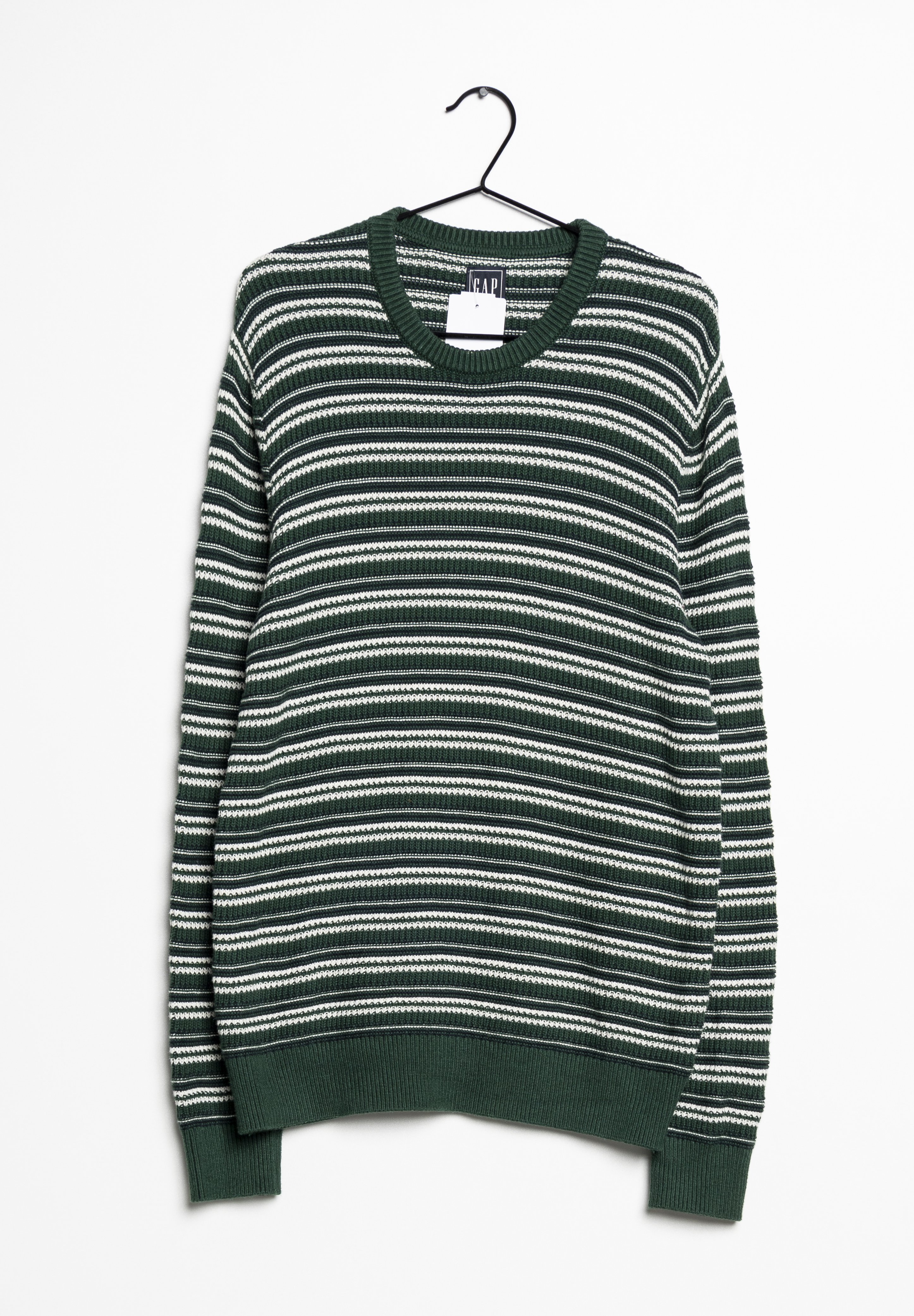 gap green and black striped sweater