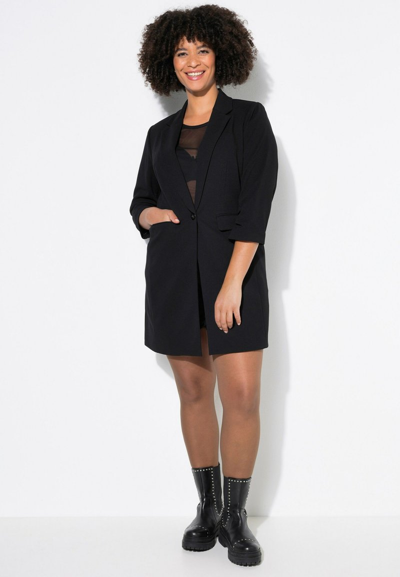 Angel of Style LONG- KOMFORT FIT 3/4-ÄRMEL MIT GEKRÄUSELTEM ABSCHLUSS - Cappotto corto - black