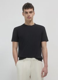 Calliope GIROCOLLO TINTA UNITA - T-shirt basic - nero