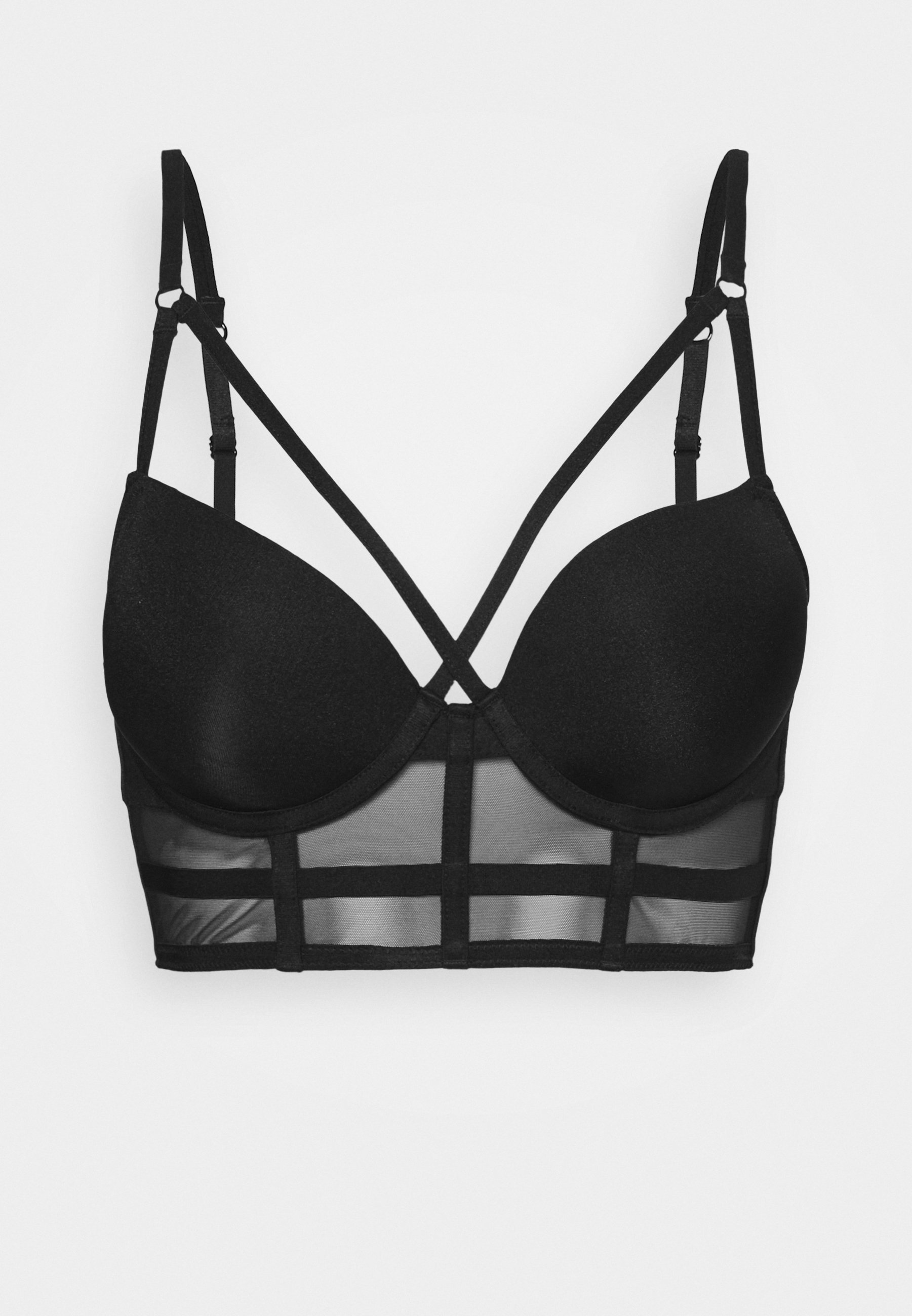 Lascana Bustierbra Push Up Bra Black Zalando De