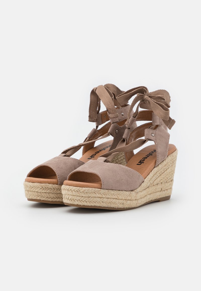 Damen Sneaker | Refresh Keilsandalette taupe - FJ88375 Damen Sneaker | Refresh Keilsandalette taupe - FJ88375