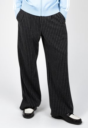 PROHIBITED, REVIVAL PINSTRIPE PLEATED PANTS - Stoffhose - dark grey