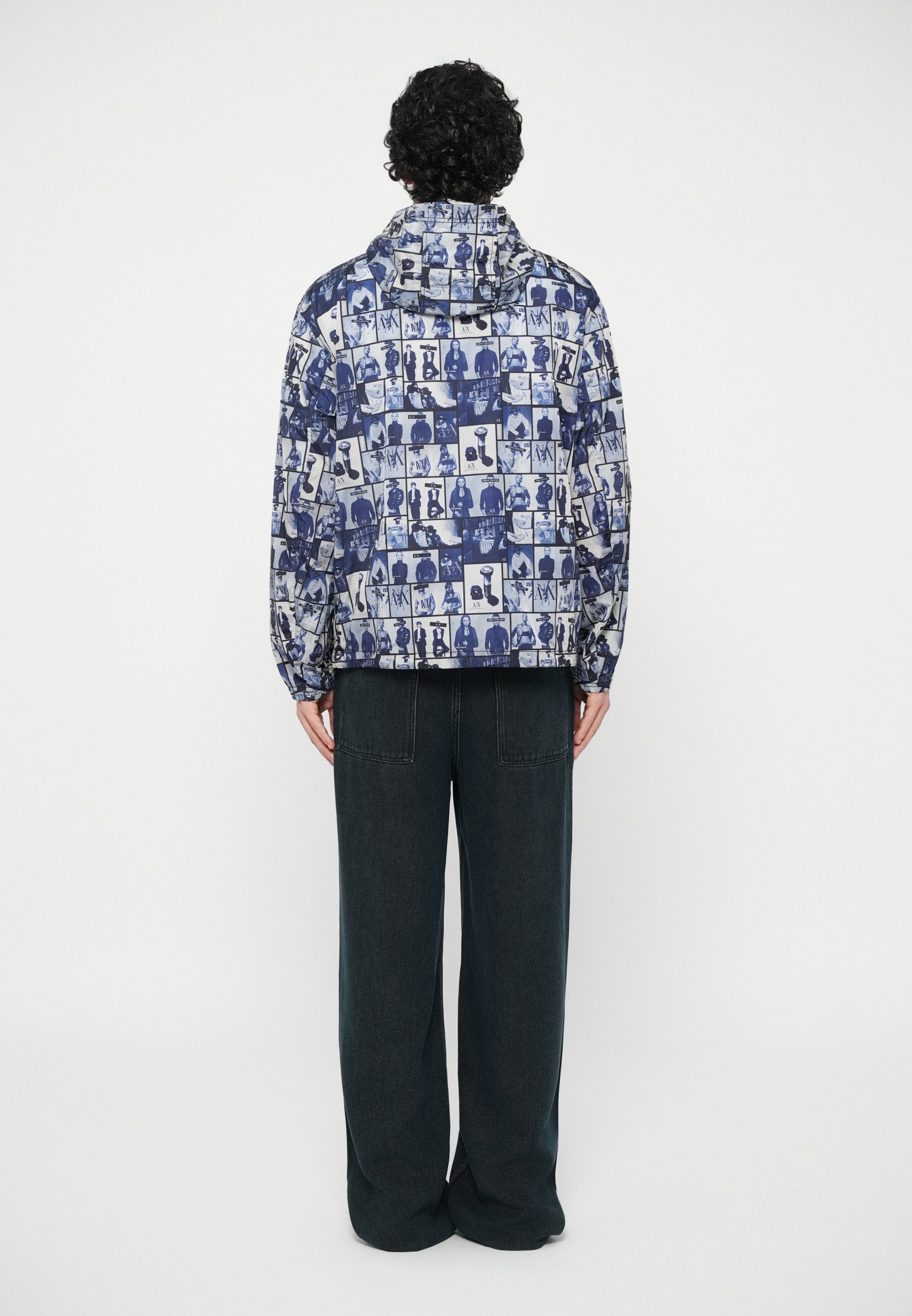 Armani Exchange ARCHIVE PRINT JACKET - Summer jacket - blue - Zalando