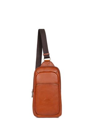 STUART - Schoudertas - marron cognac