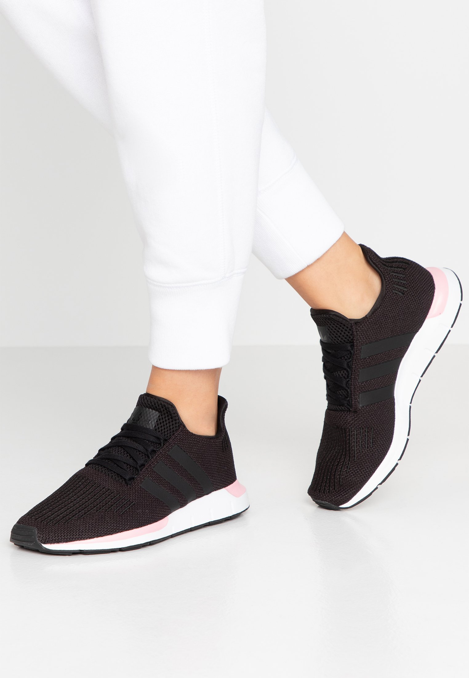 adidas swift black & rose gold shoes