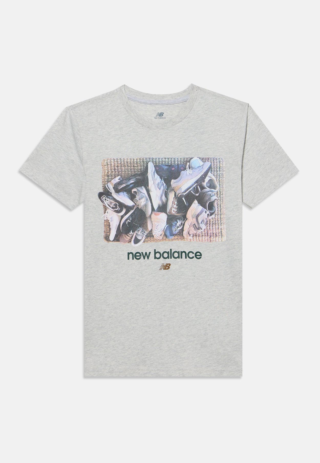 New Balance SHOE MAT GRAPHIC TEE - Print T-shirt - ash heather