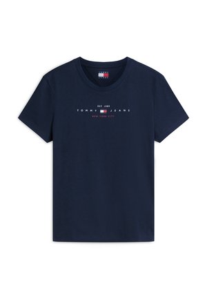 Tommy Jeans, LINEAR TEE - Tricou cu imprimeu - dark night navy