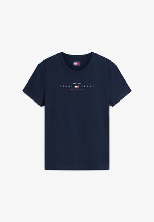 Tommy Jeans, LINEAR TEE - Trükipildiga T-särk - dark night navy