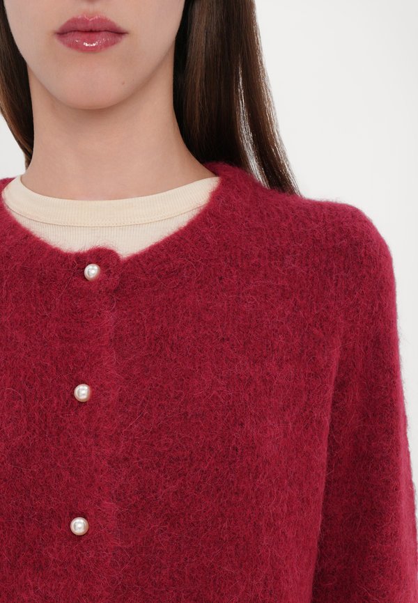 POVILLA - Cardigan - bordeaux2